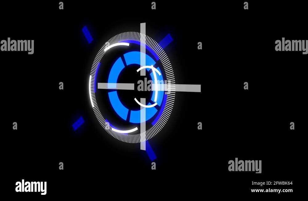 4k 3D Futuristic Digital Technology Animation Target Stock Video ...