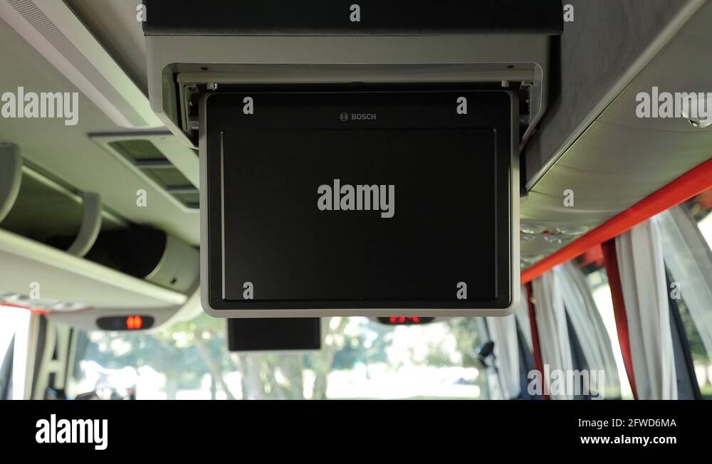 Bus Coach by Volvo Interieur with Bosch Head Overhead Monitor folding ...