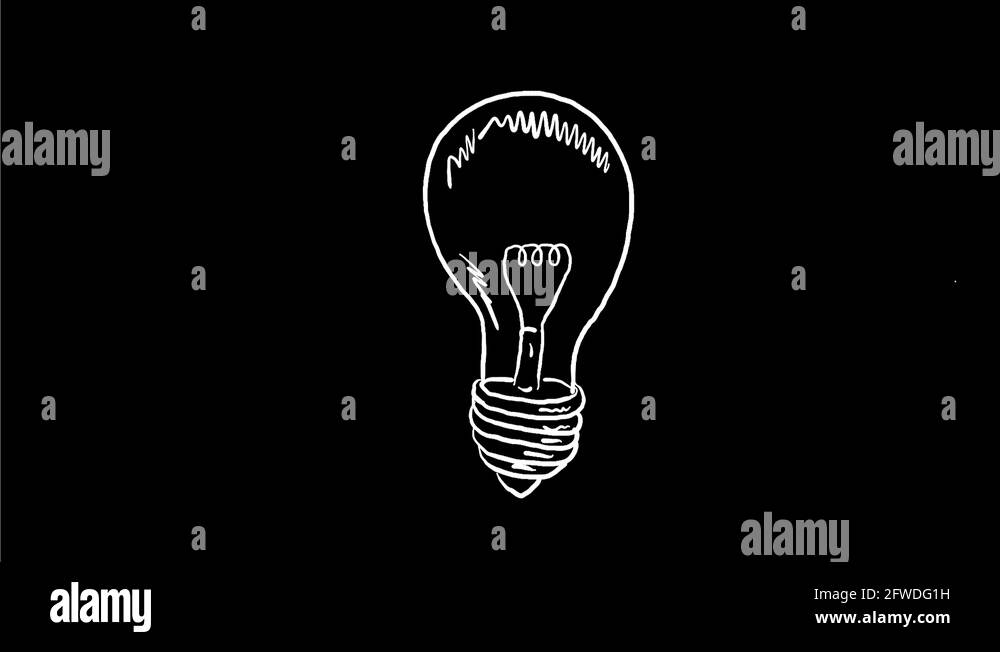 Light Bulb Blinking and Exploding Drawing 2D Animation Stock Video ...