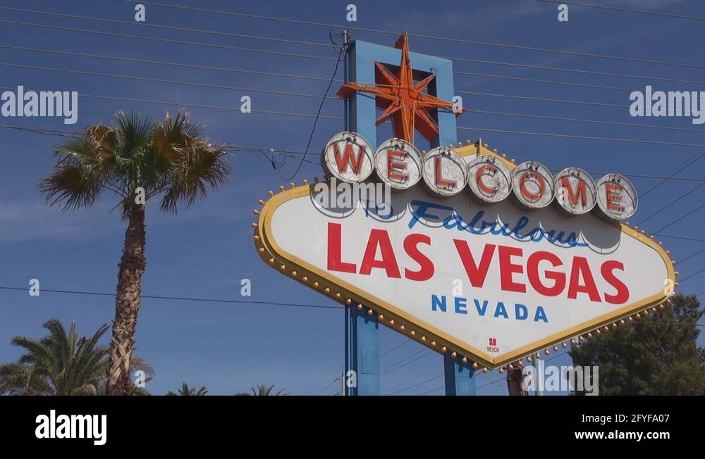 Iconic Las Vegas welcome sign by day popular sightseeing touristic ...