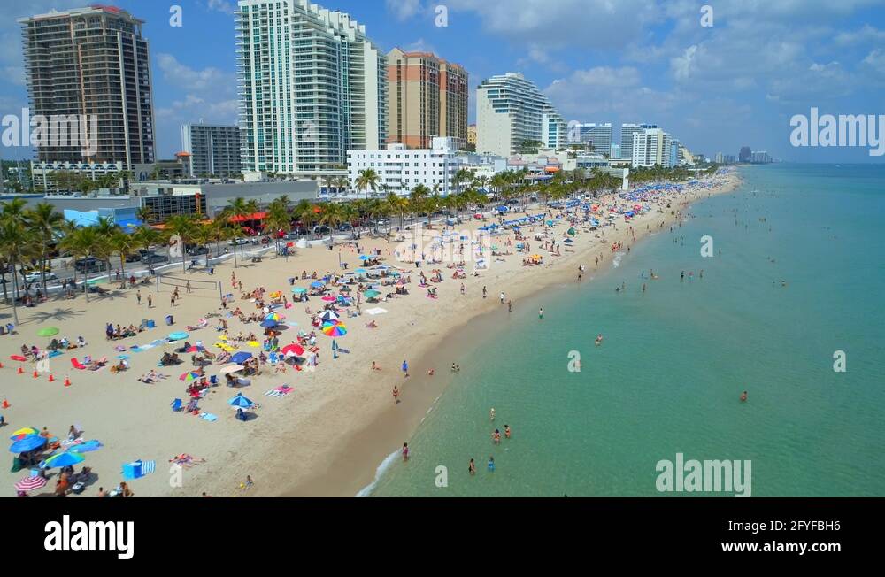 Spring break Miami Fort Lauderdale Florida 4k 60p Stock Video Footage ...