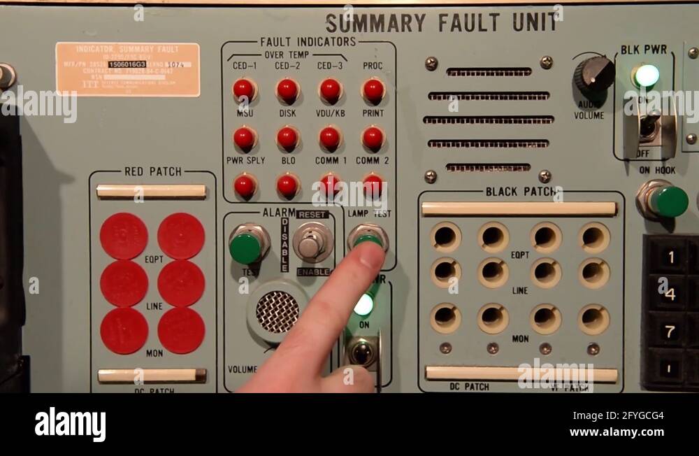 Command Launch Unit Controls Missileer operates summary fault unit in missile launch control center ...