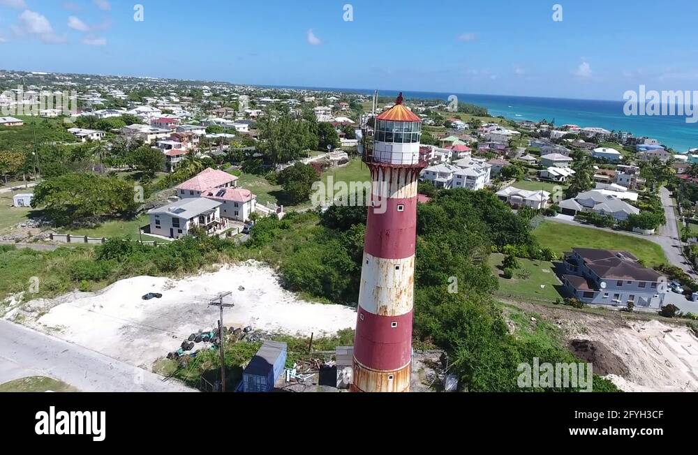 Rustic and Historic lighthouse in Barbados Stock Video Footage Alamy