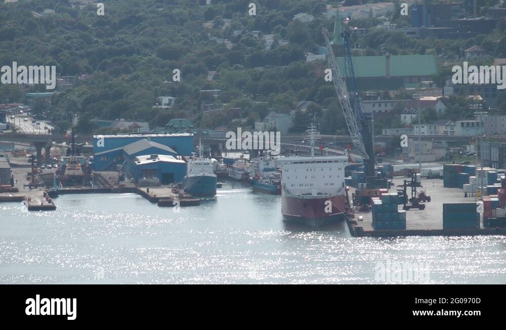 Oil Rig Supply Vessels Stock Videos Footage HD And 4K Video Clips   Oil Rig Supply Vessels In Port St Johns Newfoundland Canada 2g0970d 