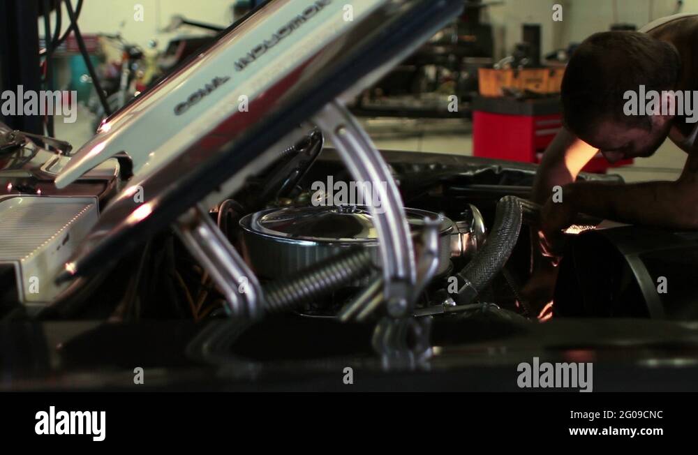 Classic car engine repair Stock Videos & Footage HD and 4K Video