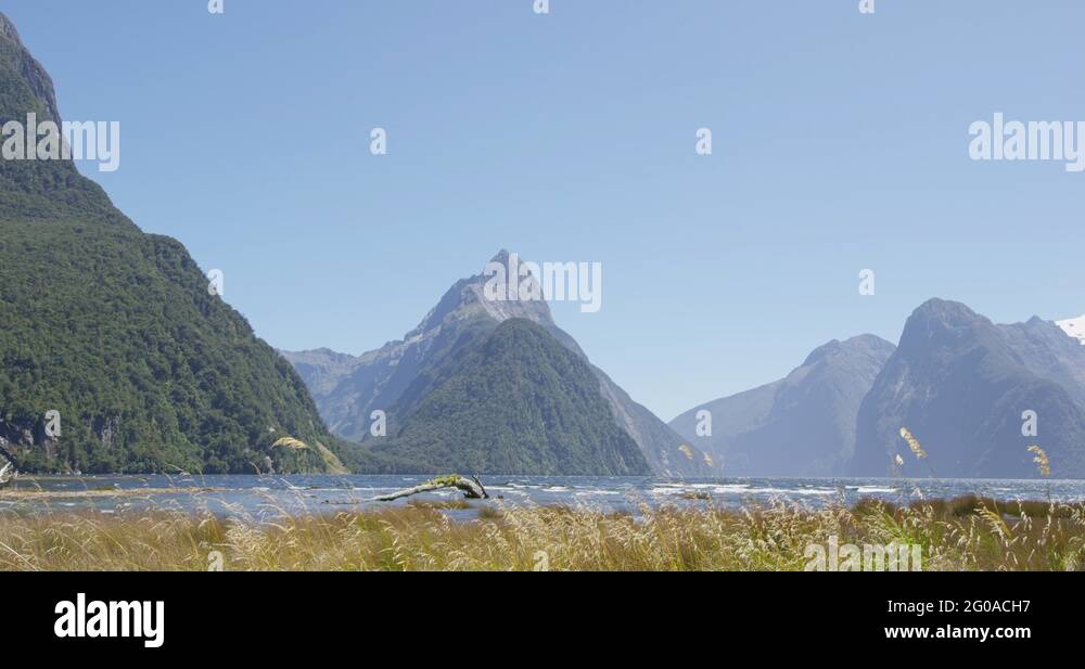 Milford Sound and Mitre Peak in Fiordland National Park, New Zealand