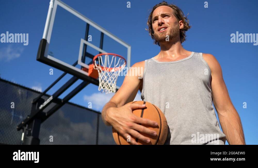 Tired man playing basketball Stock Videos & Footage HD and 4K Video