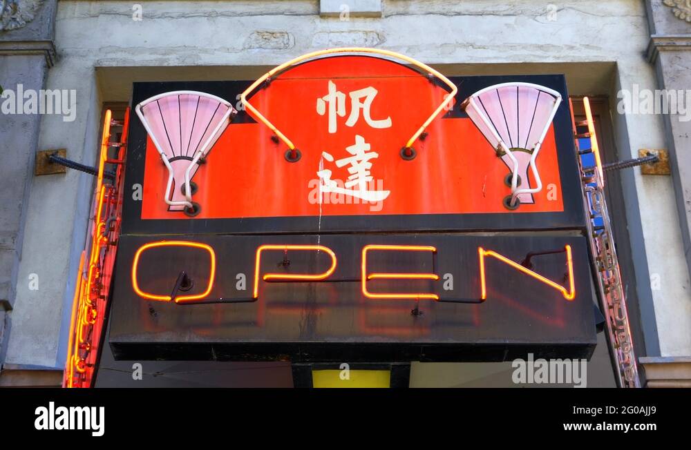 4K Flashing Neon Lights, Restaurant Open Sign, Glowing Electric Bar