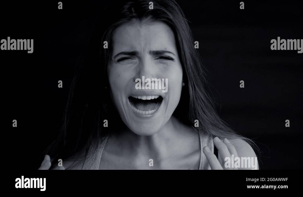 Screaming Woman Black And White Stock Videos And Footage Hd And 4k Video Clips Alamy 