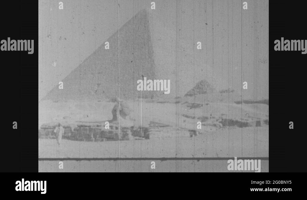 Sphinx and pyramid in the egyptian desert Stock Videos & Footage - HD ...