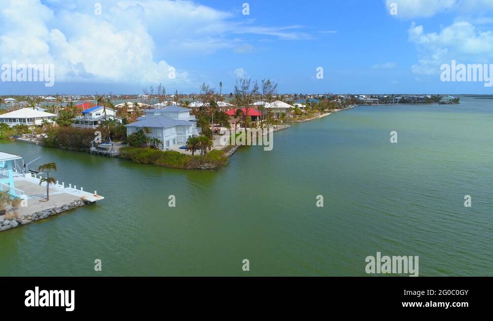 Waterfront homes in the Florida Keys Stock Video Footage Alamy