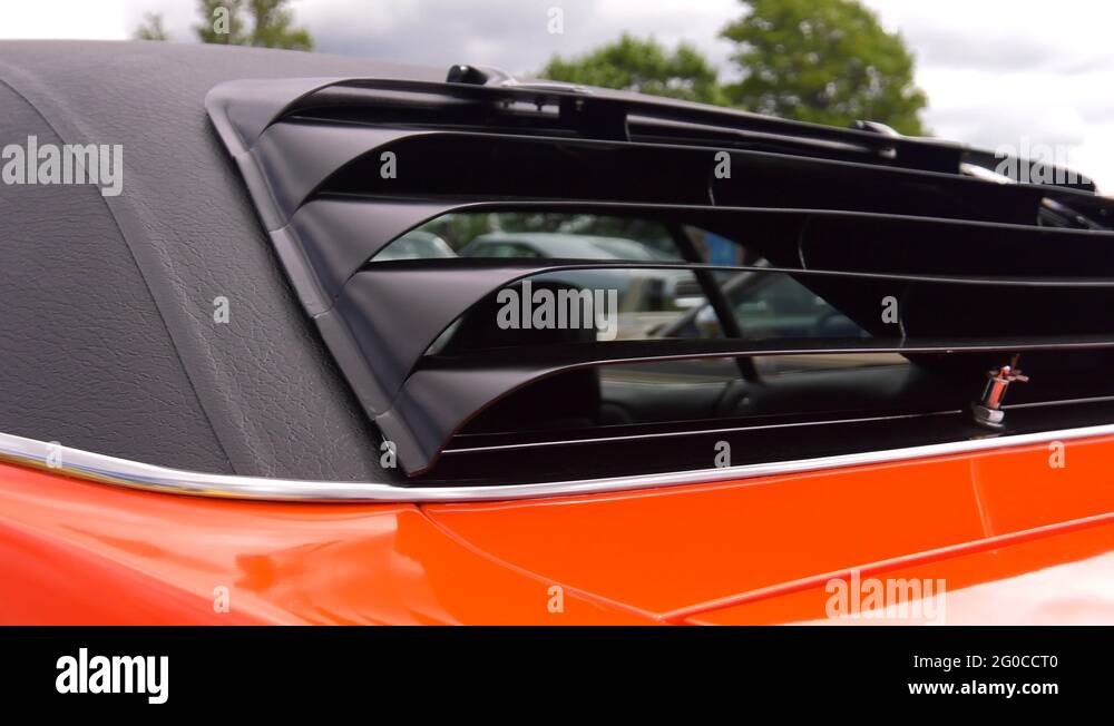 louvres on classic muscle car 4k Stock Video Footage Alamy