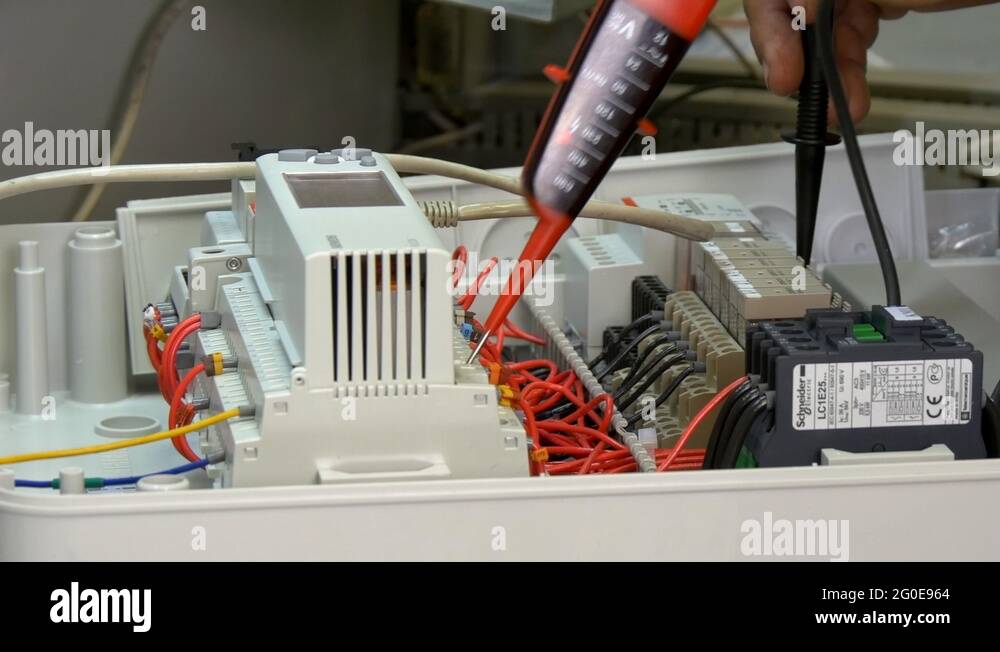 Check microcontroller control element contacts voltage indicator in ...