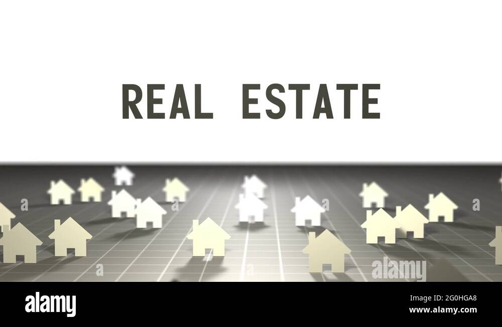 Beautiful Motion Graphics Real Estate Typography over Cinematic House