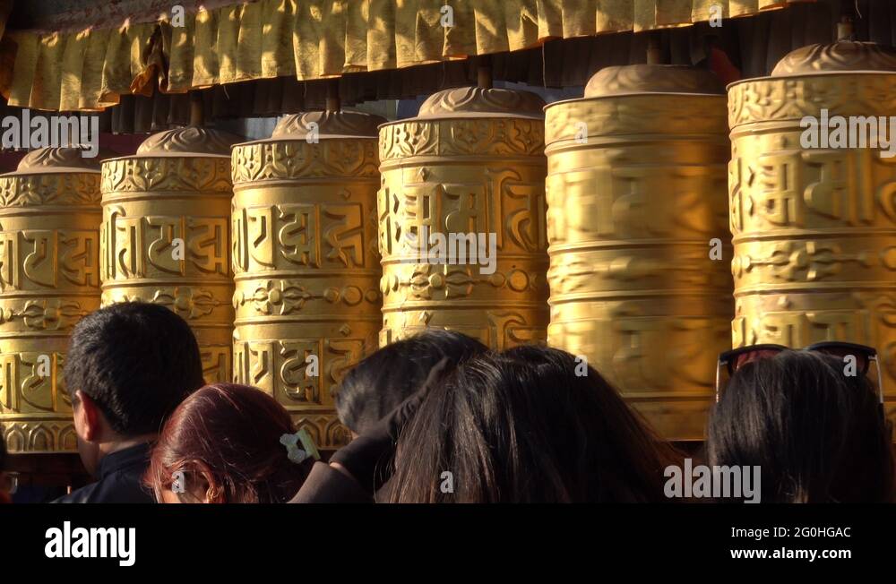 Prayer wheels at swayambhunath temple Stock Videos & Footage - HD and ...