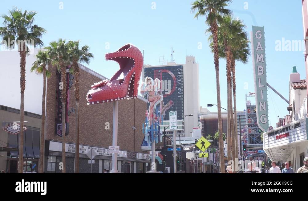 FREMONT STREET LIGHT SIGNS 4k Stock Video Footage Alamy