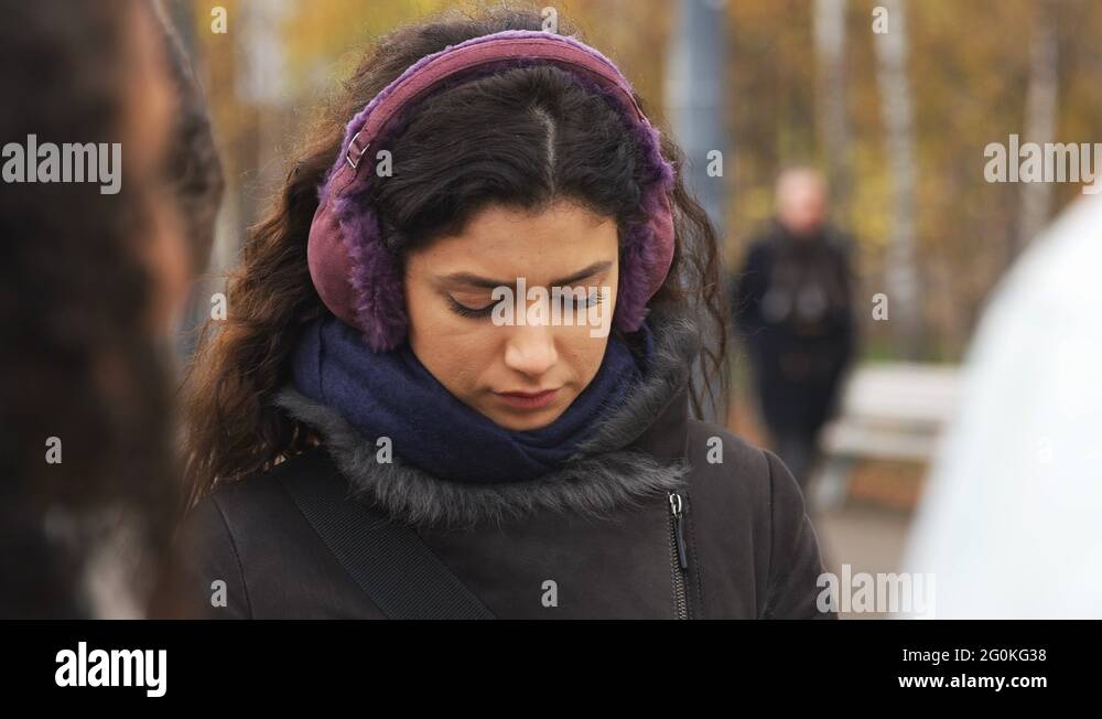 Woman wearing ear muffs Stock Videos & Footage HD and 4K Video Clips