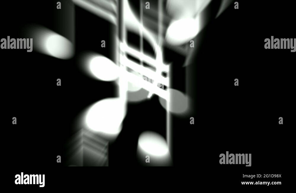 Music Notes and treble clef Stock Video Footage - Alamy