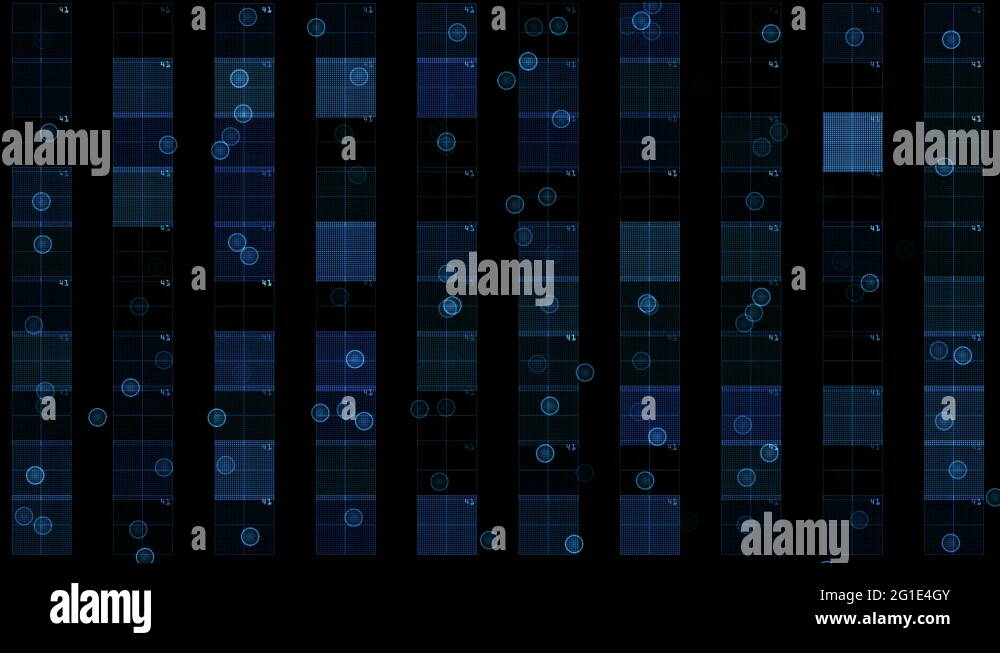 Virtual square circuit,science tech lines,matrix dots scanning ...