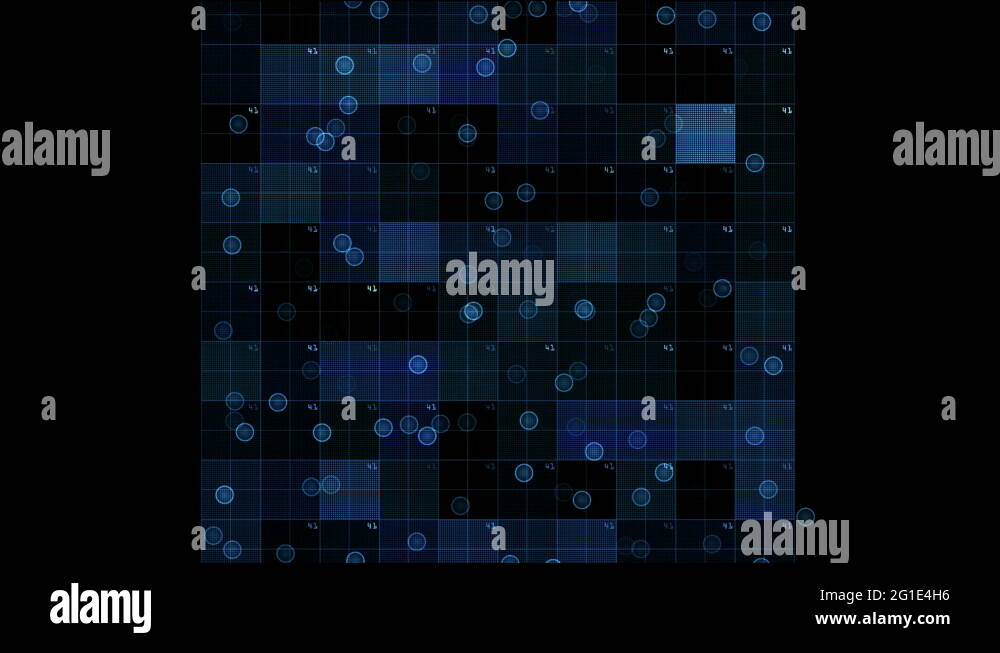 Virtual square circuit,science tech lines,matrix dots scanning ...