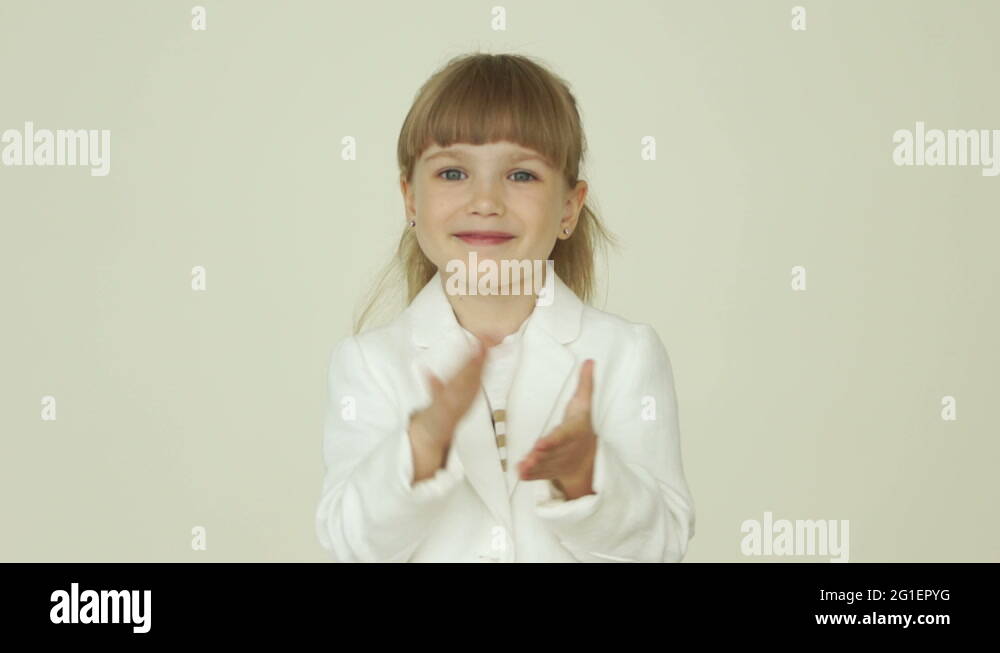Little girl clapping her hands Stock Video Footage Alamy