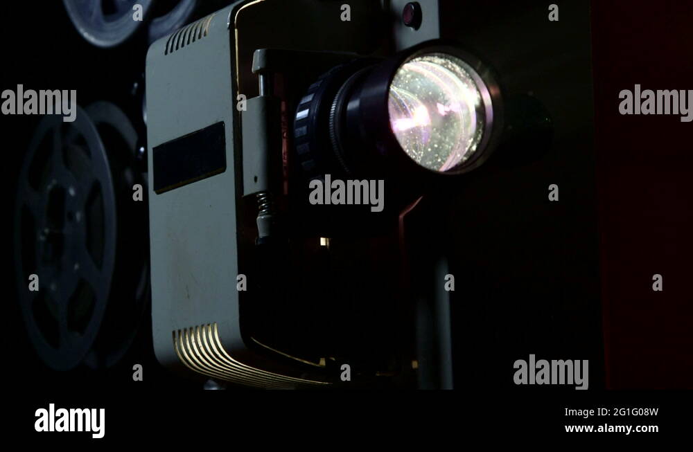 Old flickering movie projector showing film Stock Video Footage Alamy
