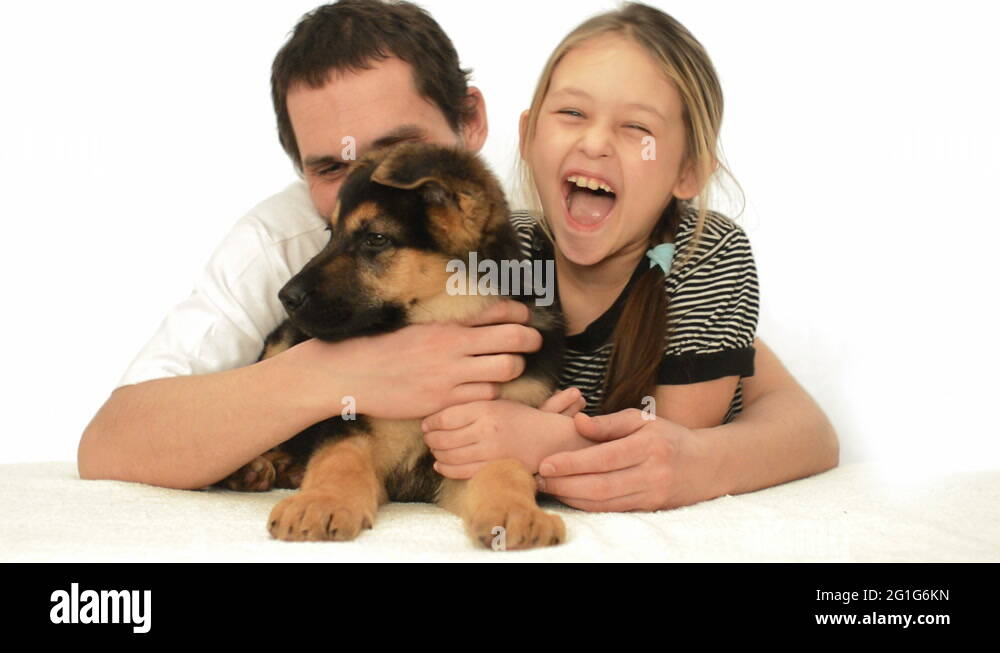 Daughter father puppy Stock Videos & Footage HD and 4K Video Clips