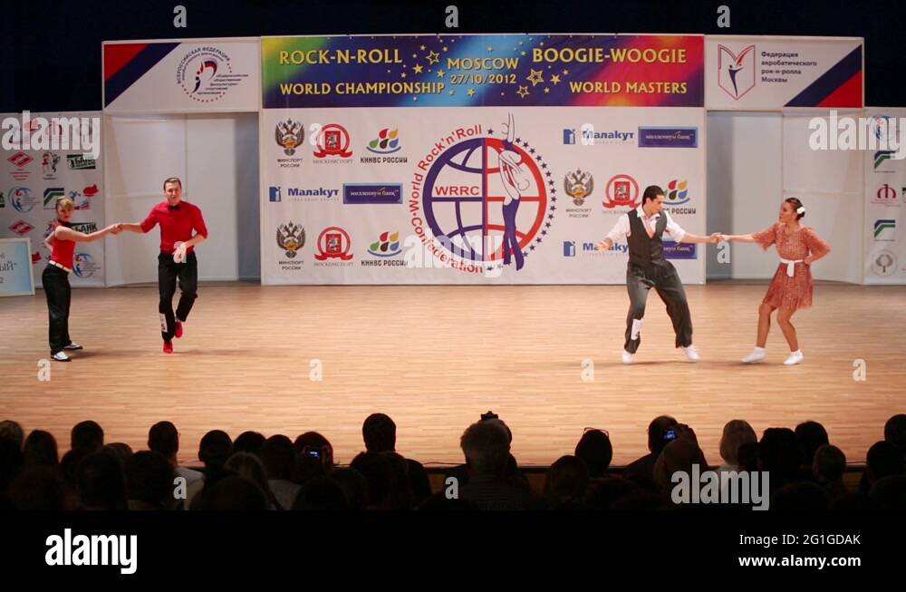 Pairs dance boogiewoogie on World championship Stock Video Footage Alamy