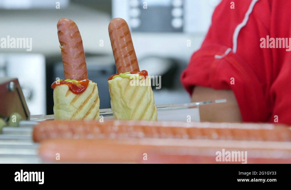 Waitress Puts Hot Dog In Vagina