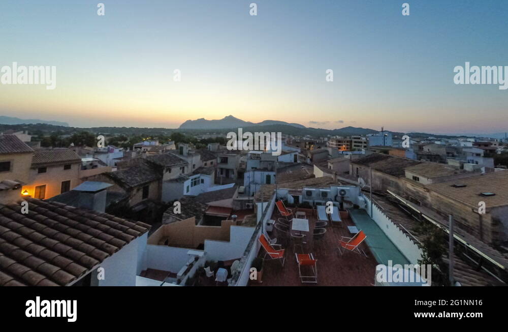 Traditional houses in old town alcudia Stock Videos & Footage HD and