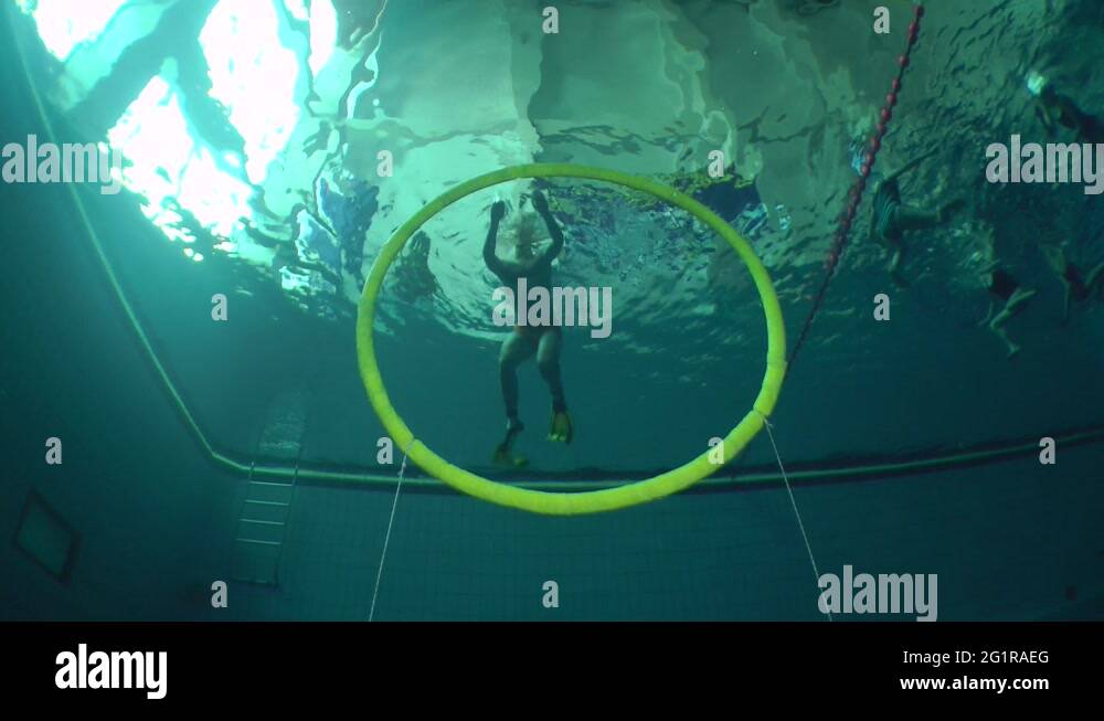 Underwater wrestling aquathlon in swimming Stock Videos & Footage - HD