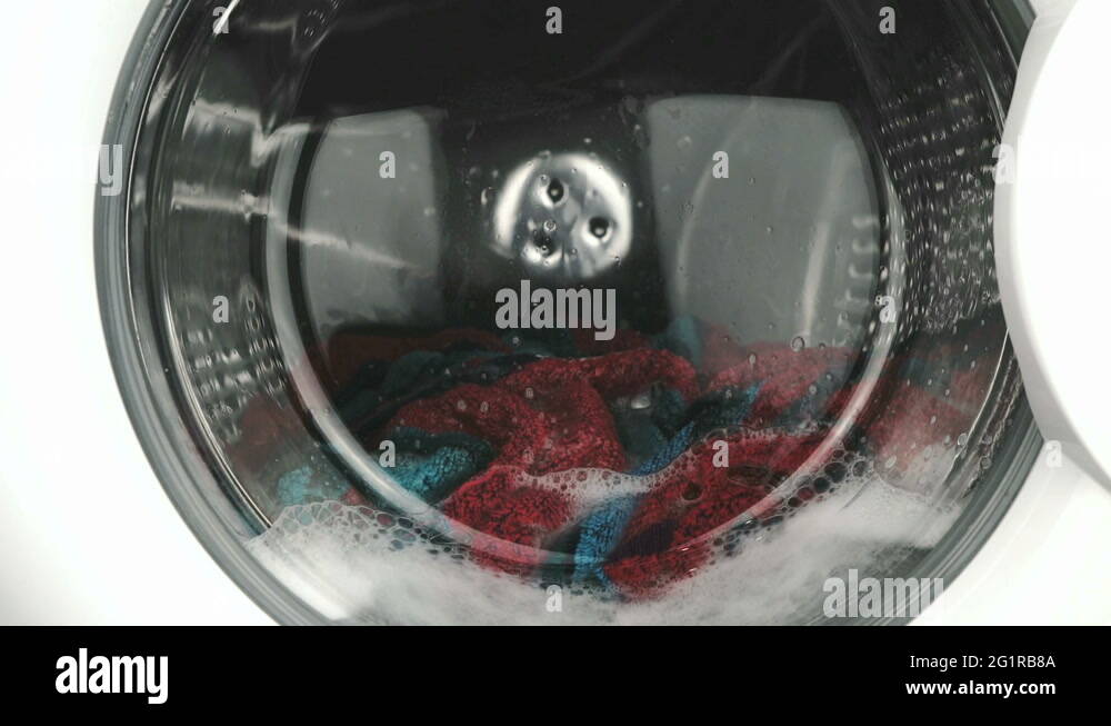Washing machine. Working process Stock Video Footage Alamy
