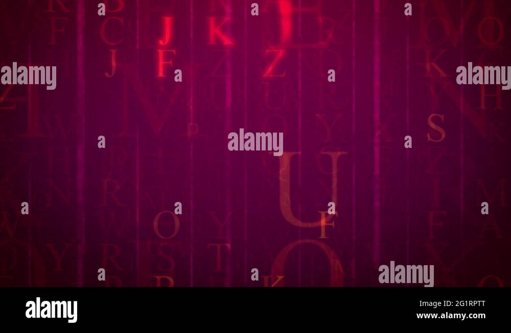 random sequence of letters of the alphab, Stock Video
