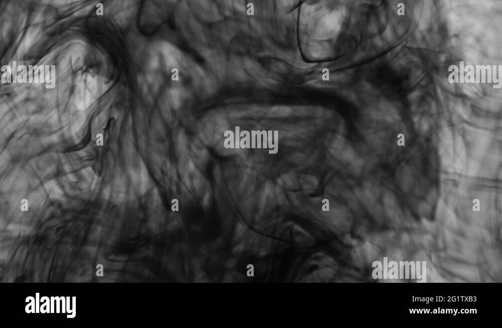 Black ink dissolves in water. Slow motion Stock Video Footage Alamy