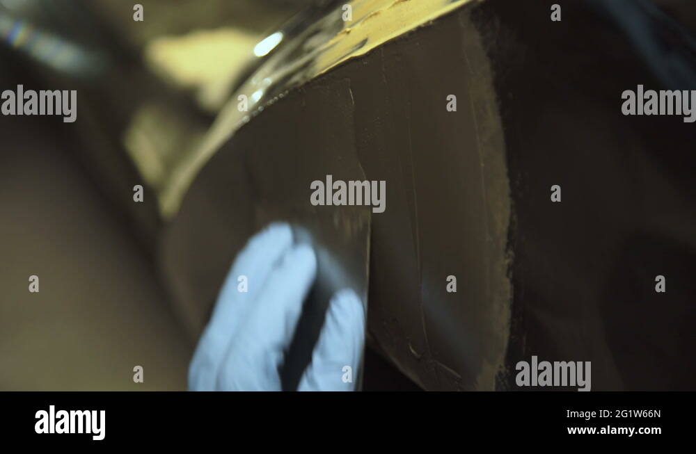 Applying the auto primer on the car body 4K Stock Video Footage Alamy