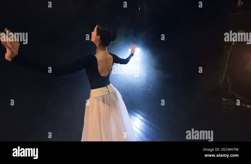 Ballet dancer wearing black leotard Stock Videos & Footage - HD and 4K