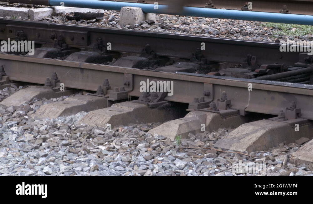 Train wheels on the rails. Movement of freight trains Stock Video