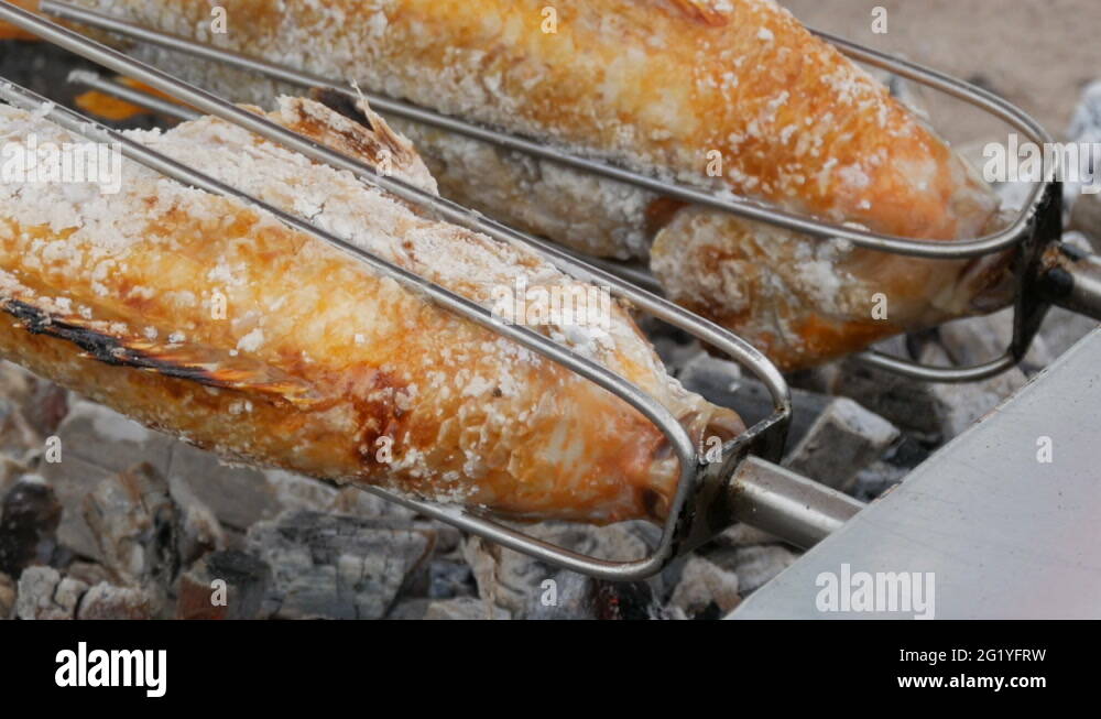 Fish on spit Stock Videos & Footage - HD and 4K Video Clips - Alamy