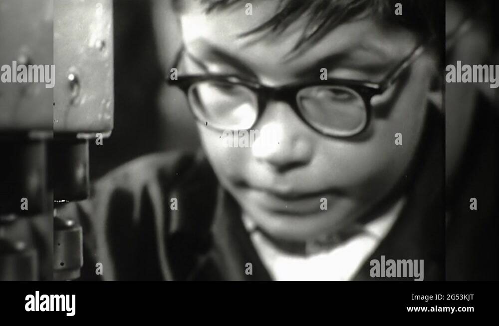 1960s Woodwork Lathe Little Boy Shop Class School Vintage Old Film