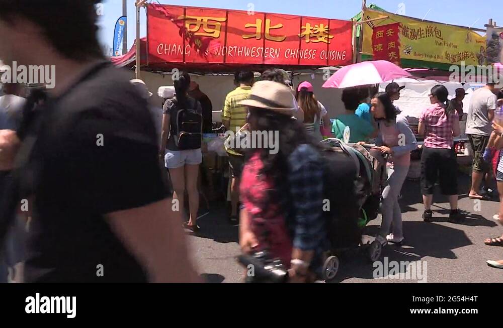 Markham taste of Asia Asian street food festival Stock Video Footage