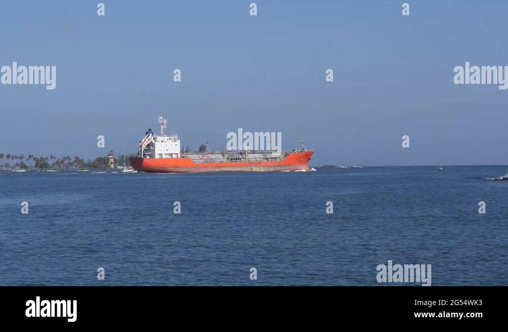 LPG liquid petroleum gas cargo ship tanker vessel Stock Video Footage