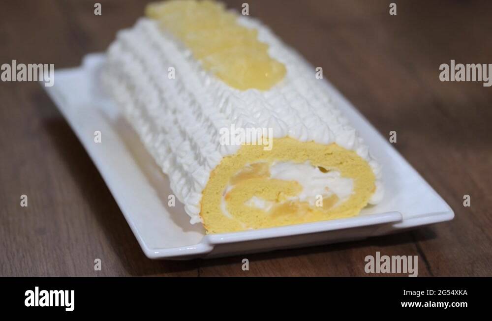 Sponge fruit cake roll Stock Videos & Footage HD and 4K Video Clips
