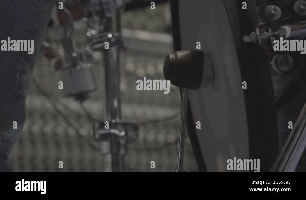 Bass drum in a music studio Stock Video Footage Alamy