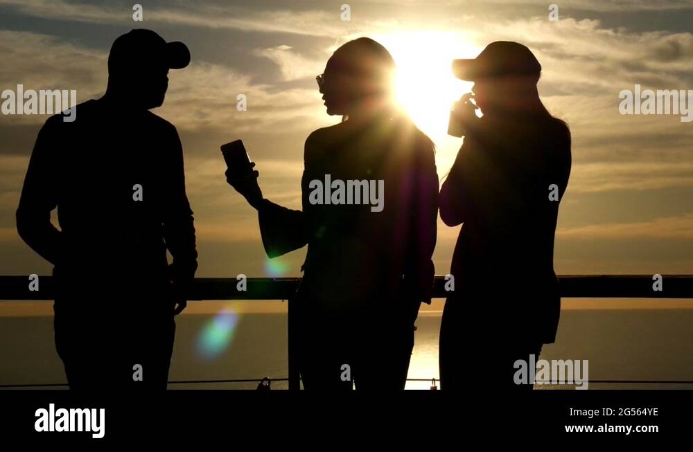 Two women one man silhouette Stock Videos & Footage - HD and 4K Video ...