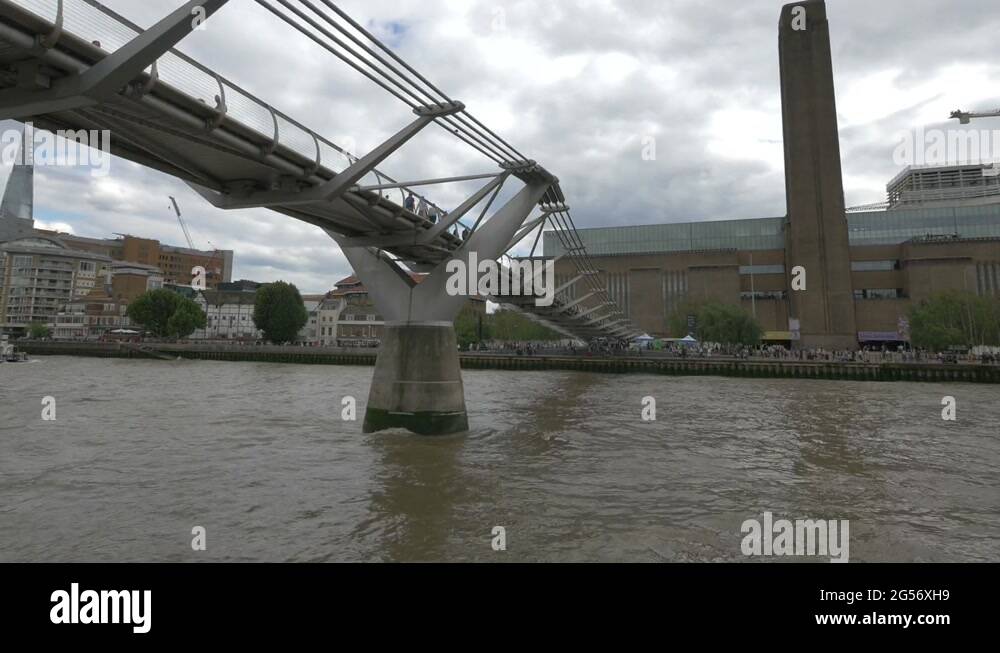 Pedestrian bridge over river Stock Videos & Footage - HD and 4K Video ...