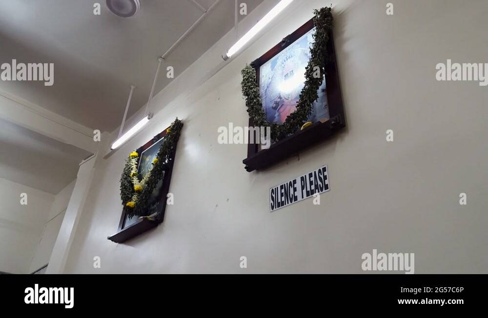 Indian Hindu Gods Portraits On Wall Silence Please Sign Stock Video Indian Hindu Gods Portraits On Wall Silence Please Sign Stock Video