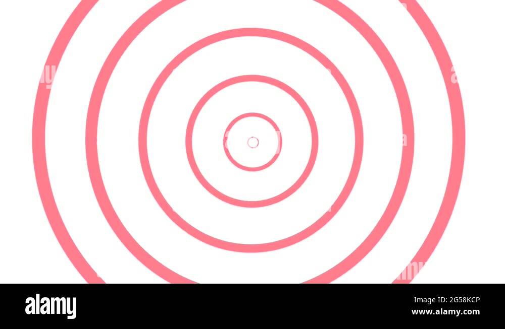 Abstract Hypnotizing Circles Zoom Background. 4K Motion Design