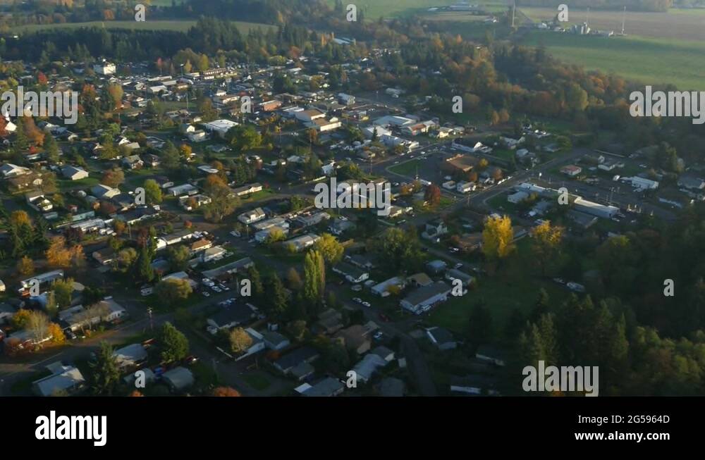 Aerial video of Lafayette, Oregon 4K Ultra HD Stock Video Footage Alamy