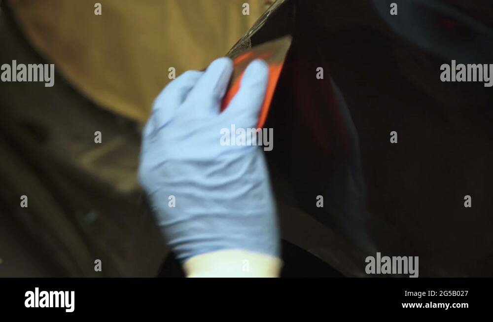 Applying the auto primer on the car body 4K Stock Video Footage Alamy
