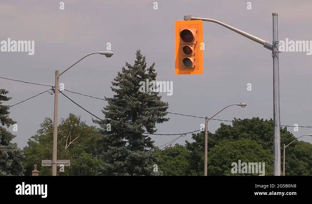 Traffic lights and power outage at city of Toronto intersection